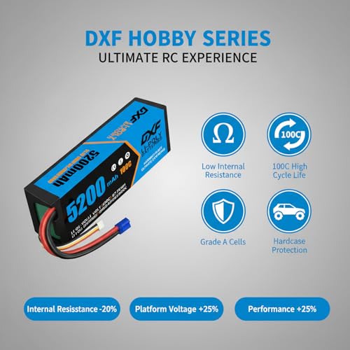 Baterías LiPo 11.1V DXF 5200mAh para largas tardes de carreras de buggies RC 6
