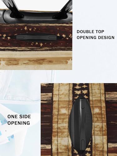 Western Star Independence Day Travel Luggage Cover, 4th of July Retro Anti-scratch Elastic Luggage Covers For Suitcase Protector, Washable Baggage Covers4