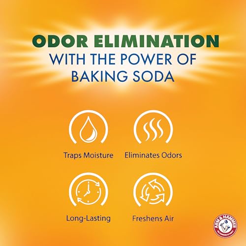 Arm & Hammer Essentials Hanging Moisture Absorber and Odor Eliminator, 17.5 oz., 3 Pack, Linen Fresh, Moisture Absorbers for Closets, Laundry Rooms and Bedrooms, Long-Lasting Freshness