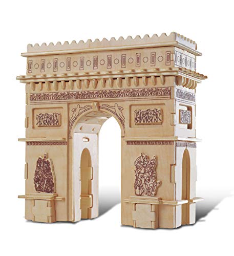Puzzled 1419, Inc. 3D Natural Wood Puzzle Arch De Triomphe