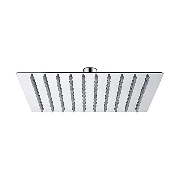 Ibergrif M20292 - Regendusche Duschkopf (200 * 200 mm), Eckig Brausekopf, Edelstahl, Quadrat