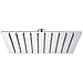 Ibergrif M20292 - Soffione Doccia a Pioggia, 20 x 20 CM, Docce Fisso Quadrato, Acciaio, Cromo