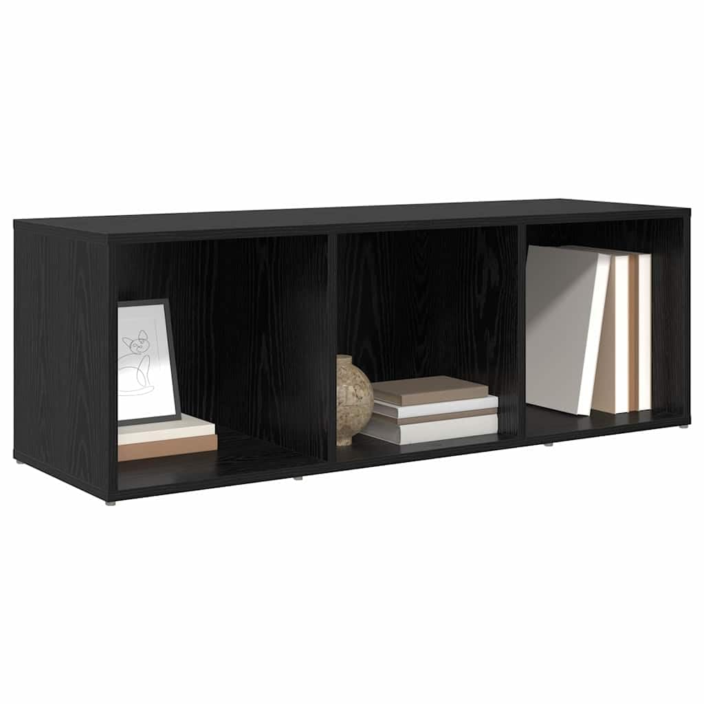 TV-Schrankset Schwarz, 72x35x37 cm, Holzwerkstoff, wandmontiertes Media-Center mit 4 Regalen, modernes Design für Wohnzimmer und Schlafzimmer, vielseitige Aufbewahrungslösung