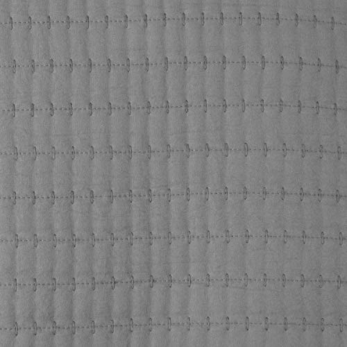 Sweet Home Collection Quilts Queen Size 3 Piece Set Vintage Pre Wash Oversized Reversible Pattern With Pillow Shams, Gray Kate (Pack Of 6) #TOP2