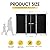 RANTILA 3 Panel Privacy Screen, 6 Ft Tall Folding Privacy Screen Room Dividers, Freestanding Room Partition Wall Dividers, 102''W x 20''D x 71''H, Black