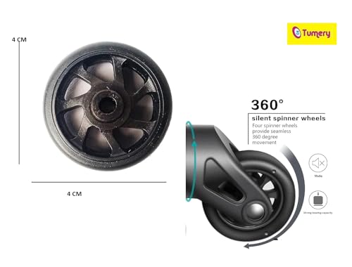 Image of Repair Replacement Luggage Wheel Part Accessories for VIP, Safari, American turistr, Skybag Suitcase Trolley Bag for Luggage Parts ((4 CM) 4 PCS Wheel)