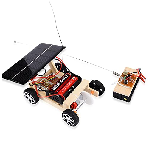 Feriany Montar solar coche control remoto RC coche juguetes educativos DIY tecnología de ciencia juego de juguetes para niños regalos
