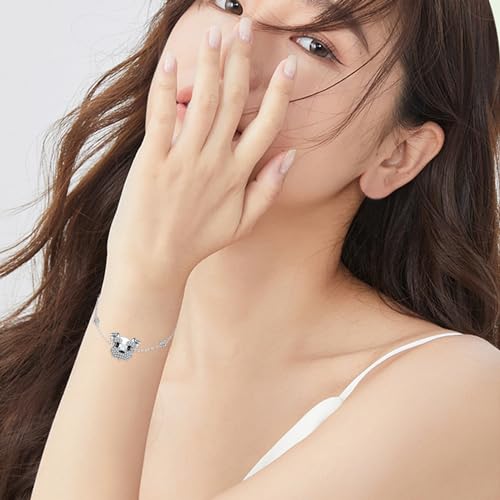 Schnauzer Bracelet 925 Sterling Silver Cute Dog Bracelet Schnauzer Jewelry Gift for Women4