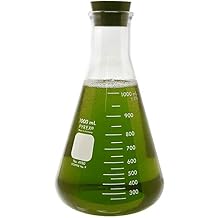 Corning Pyrex #4980-1L, 1000ml Narrow Mouth Erlenmeyer Flask with Rubber Stopper Single
