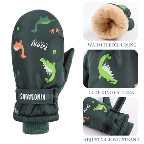 JANGANNSA Winter Toddler Mittens Boys Girls Snow Mitten Fleece Warm Kids Gloves Cold Weather2