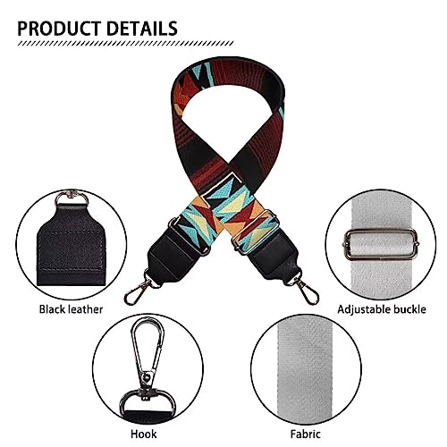 Image of Jeiento Replacement Shoulder Strap,2 Piece Set Guitar Style Handbag Crossbody Strap Adjustable Guitar Straps for Women Girls