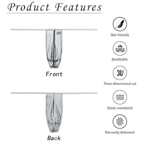 Mens Sexy Sheer G-String Thong Underwear Male See Through Mesh T-Back Thong2