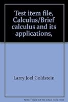 Test item file, Calculus/Brief calculus and its applications, fourth edition 0131110632 Book Cover