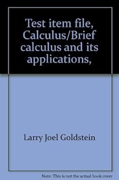 Paperback Test item file, Calculus/Brief calculus and its applications, fourth edition Book