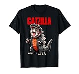 Catzilla Vintage Lindo Gato Con Un Disfraz De Monstruo Camiseta