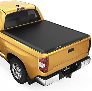 YITAMOTOR Soft Tri-fold Truck Bed Tonneau Cover Compatible with 2007-2013 Toyota Tundra with Deck Rail System(Excl. Trail Edition), Fleetside 6.5 ft Bed