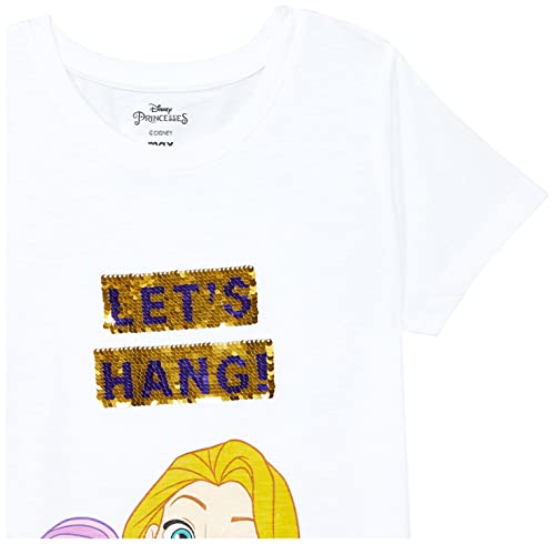 Image of Max Girls Disney Princess Printed Round Neck T-shirt