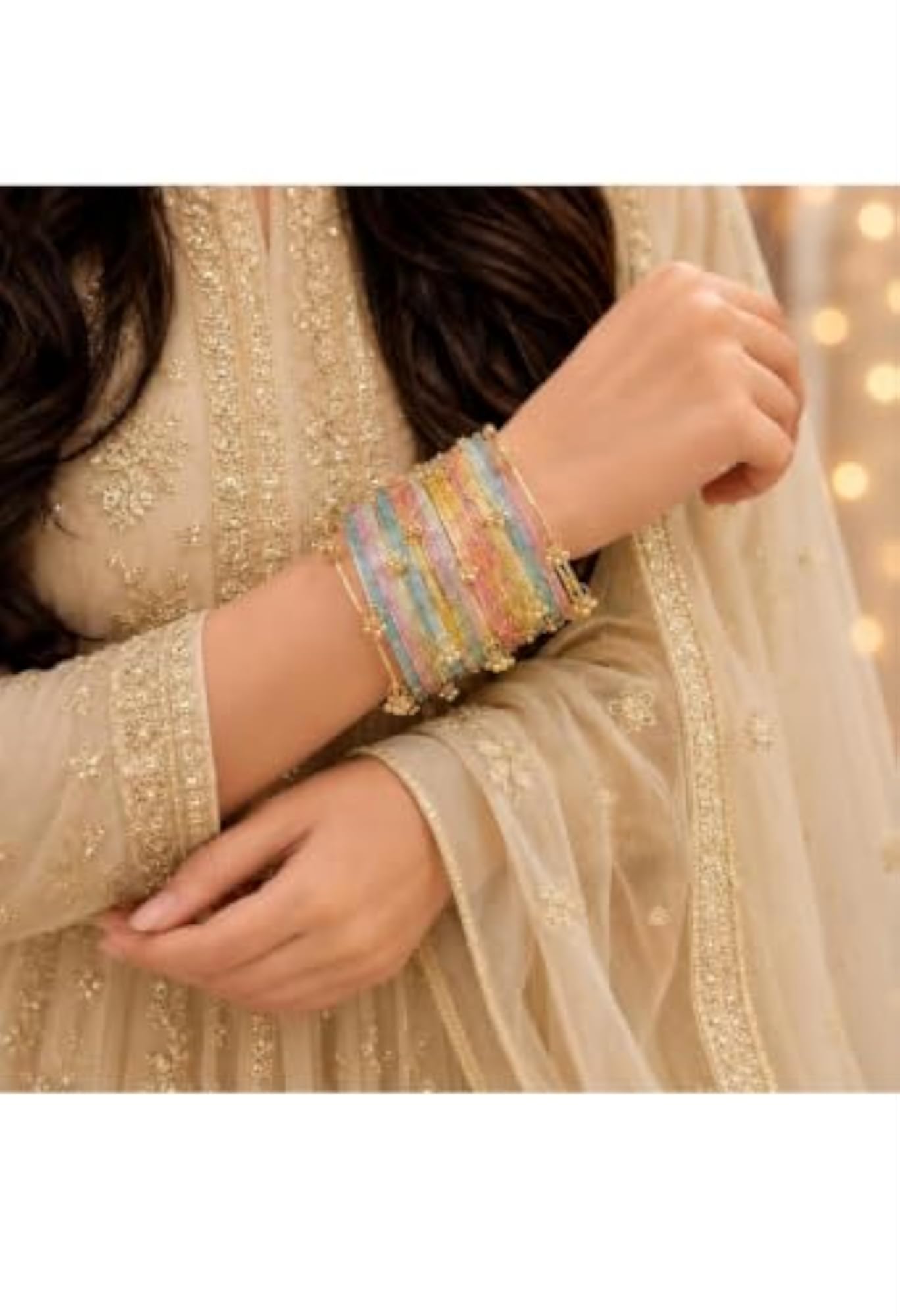 Kashmiri Glass Bangles Set, Ghungroo Kaanch Chudiyan