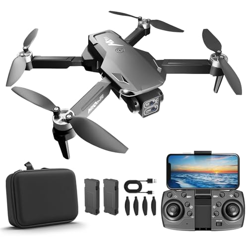 Drone with Camera for Adults Kids 2K Mini Drone One Key Take Off/Land FPV Drone with Brushless Motor, Altitude Hold, 3D Flips, 2 Batteries, Beginner drones with camera Under 249G