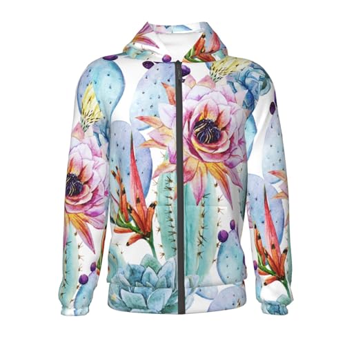 Cactus Kid Hoodies Boys Zip Up Sweatshirts Girls Pullover with Pocket2