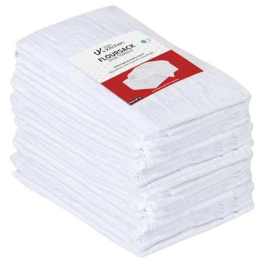 Utopia Kitchen [12 Pack] Flour Sack Tea Towels, 28" x 28" Ring Spun 100% Cotton Dish Cloths - Machine Washable - for Cleaning & Drying - White