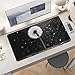 Dandelion Black and White Desk Mat Non-Slip Laptop Writing Pad Large Keyboard Mousepad with Rubber Base 23.6