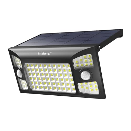 intelamp Solar Outdoor Lights Waterproof with Dual Sensors,1300LM Solar Floodlights Outdoor Motion...