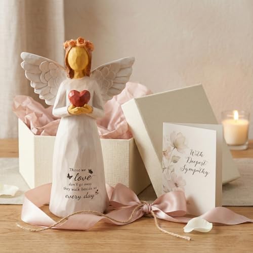 Kohehe Sympathy Gifts for Loss of Loved One, 5.12" Heart Angel Figurine Memorial Gift for Loss of Baby Mom Dad Grandma,Thoughtful Comforting Gifts for Funerals,Memorials, Anniversaries of Loss — view 5