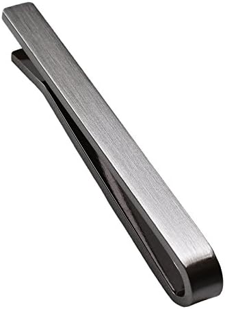 [TAVARAT] Tie clip Tie Clips for Men Black Silver made in japan Tie Bar Tie Pin Tps-014-bk (black silver)