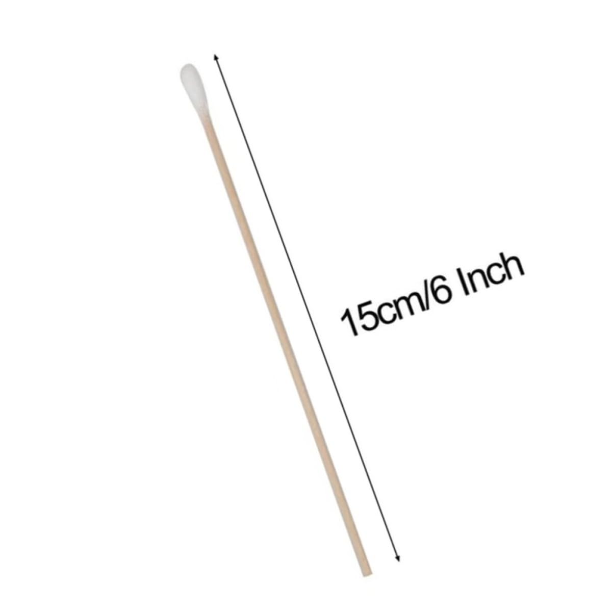 Cotton Swabs Cotton Stick 4 Packs Single Head Pet Cleaning Wooden image 2