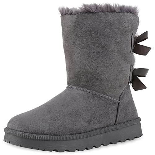 VAN HILL Damen Warm Gefütterte Winter Boots Stiefeletten Bequeme...