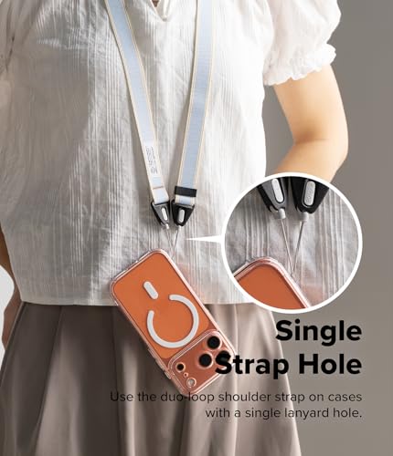 Image of Ringke Shoulder Strap [Dual-Ended Design] Adjustable Crossbody Strap, Anti-Theft Neck Lanyard for iPhone /Galaxy /Pixel Phone Cases, Cameras, etc