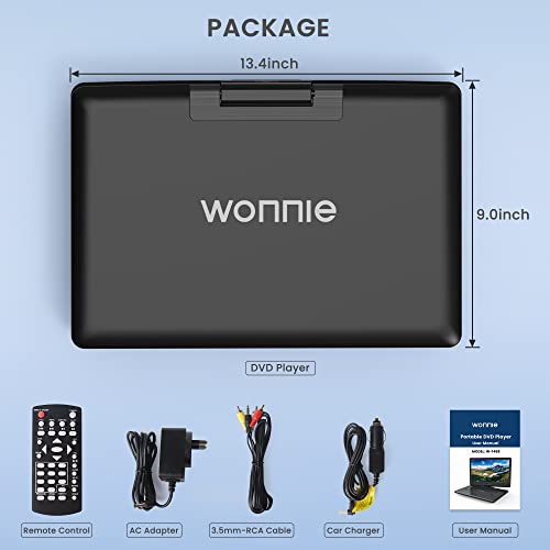 Wonnie W-1468 16.5 Inch Portable Dvd Player With 14.1 Inch Large Hd Swivel Screen, 6 Hours Rechargeable Battery thumb #8