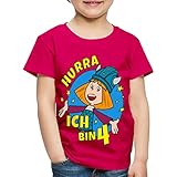 Shirt fällt klein aus. Spreadshirt Wickie Und Die Starken Männer 4. Geburtstag Kinder Premium T-Shirt, 110/116 (4 Jahre), Dunkles Pink