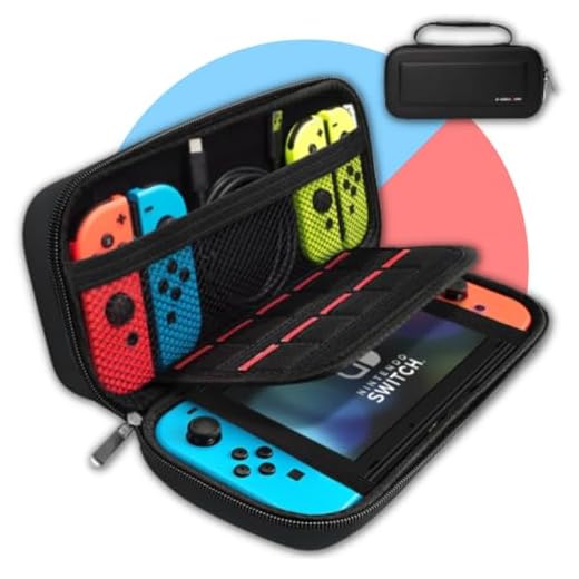 Case Capa Para Nintendo Switch Oled - Capa Protetora Para Nintendo Switch Oled Com 11 Compartimentos 2 Zipers Bolsa Perfeita Para Viagens Estojo Bag de Proteção e Acessórios Para Nintendo Switch Oled