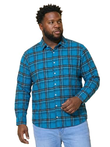 Chemise décontractée à carreaux homme grande taille pour le week-end