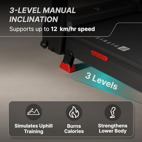 Image of FITKIT by Cult Jogging Treadmill BLDC 4.5HP Peak | 120Kg Max Weight Capacity | 3-Level Incline | LED Display with Tablet Holder |12km /hr Speed | for Home Gym Equipment
