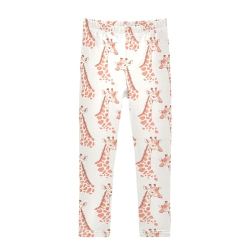 Giraffe Lovely Animal Girls Casual Leggings for Kids Printed Long Pant Bottoms Stretch and Soft