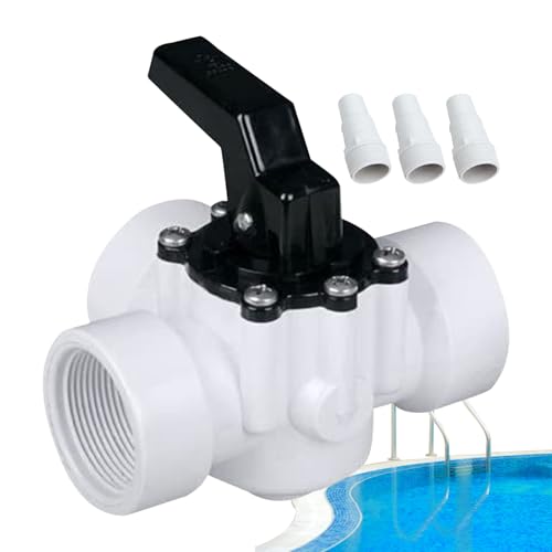 Válvula desviadora 3 herramientas: herramienta de válvula de piscina, pieza de repuesto de tubería de agua, unidad distintiva de patio, funda de fontanería novedosa, juego de pared resistente, estuche