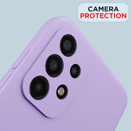 Image of Outlouders Back Cover for Samsung Galaxy A13 4G / A13 5G | Camera Protection | Durable Soft Matte Silicone Bumper Case (Purple)