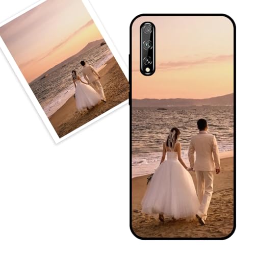 KARTXITAI Funda Personalizada Compatible con Huawei P Smart S, Carcasa Personalizado con tu Foto o Texto Imagen, Protectora con Tacto Suave y Sedoso,Gel Flexible,Regalo Original -Negro
