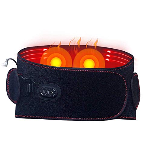 ZFF Soporte Lumbar Cinturón,Masaje Vibratorio Auto-Calentamiento Terapia Magnética para...
