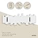 Umbra Sticks Wall-Mounted Coat Rack Rail Hook with 5 Retractable Pegs – Modern, Space-Saving Storage Organizer, White