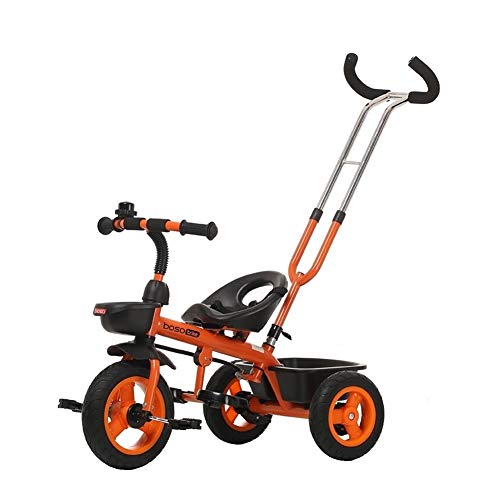 GYF Kinderdreirad Im Freien 1-5 Jahre Alt Portable Fahrrad Doppelhebel Push Lenk Flexible 2 Farben Baby Push Dreirad…
