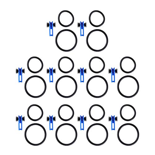 LIOOBO 10 PCS Fishing Pole Hook Keepers Bait Holders Lures Jig Hooks for Fishing Rod Fishing Accessories (Blue 3)