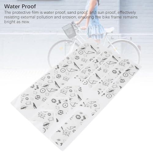 Cinta protectora para cuadro de bicicleta plplaaoo, diseño 3D, material PVC, antiarañazos, reutilizable, adhesiva, corte preciso, para bicicletas de montaña y carretera, 1 unidad (patrón accesorios) miniatura 4