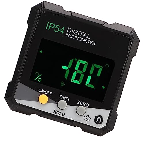 Inclinómetro digital con pantalla LCD y base magnética miniatura 3