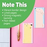 S&O Magnetic Notepads for Refrigerator 4 Pack - Magnetized journals for Fridge Sets, Sticky Notes for cooler- Magnet back sheets for freezer - 3.5” x 7”, 45 Pages - Image 4