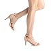 DREAM PAIRS Womens Dolce Fashion Stilettos Open Toe Pump Heel Sandal Nude Nubuck - 8.5