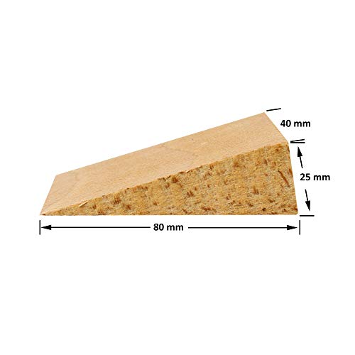 Holzkeile von Inovatec GmbH – 100 Stück aus Buchenholz, gemischte Größen